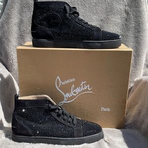 CHRISTIAN LOUBOUTIN LOUIS STRASS BLK 42.5